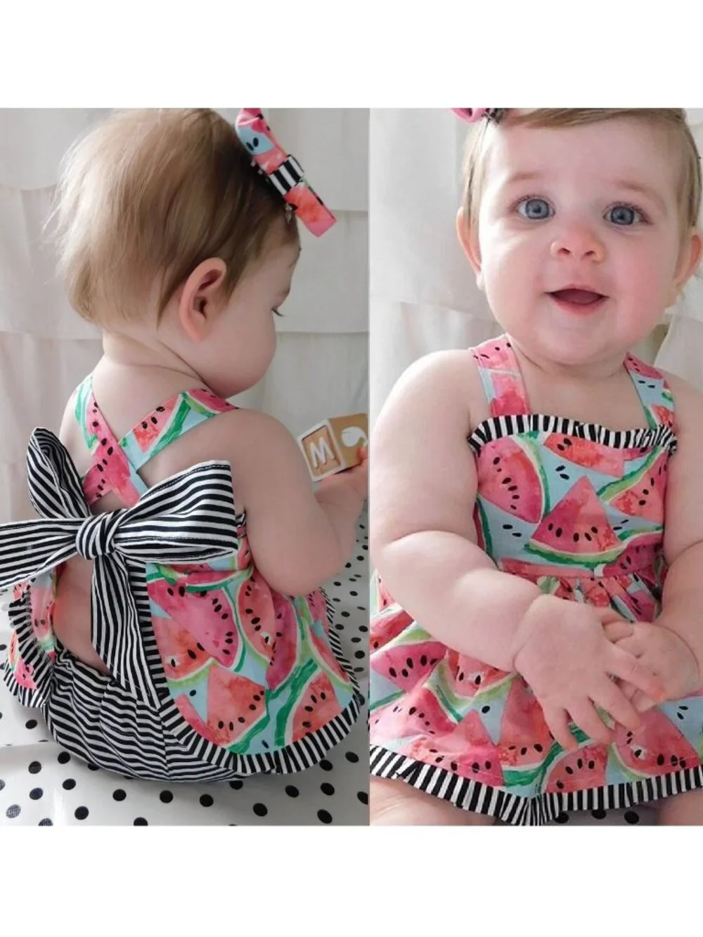SHEIN | Girls Adjustable Watermelon Two Piece Set | Size 90